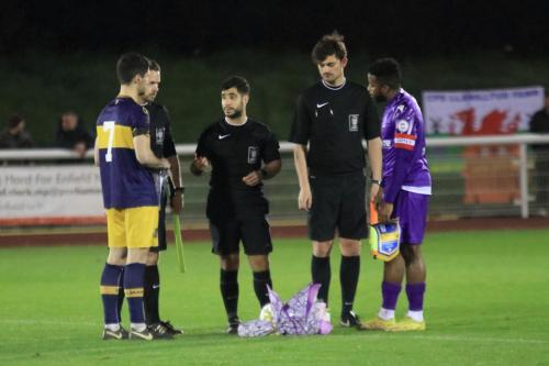 IMG 0281-Captains-Ioan-Emanuel-L-and-Reece-Beckles-Richards-with-referee-Fadi-Mansour-and-assistants-Tom-Healy-and-Adam-Shimmin