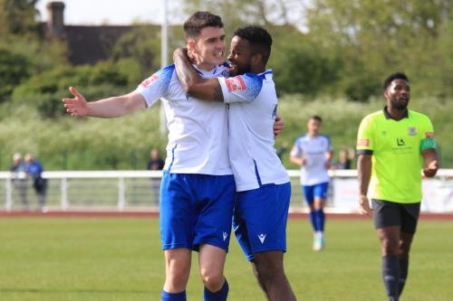 IMG 2150-Marcus-Wyllie-L-celebrates-his-second-goal-with-Reece-Beckles-Richards