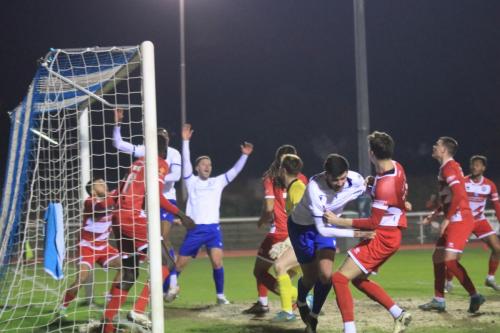 IMG 7539-Enfield-appeal-for-a-goal-as-Henry-Hawkins-header-is-cleared-off-the-line
