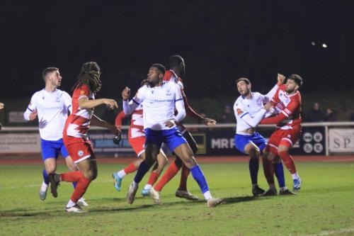IMG 7590-Enfields-Henry-Hawkins-2nd-R-has-his-shirt-pulled-by-Pierce-Bird-piece-but-the-referee-saw-nothing-amiss