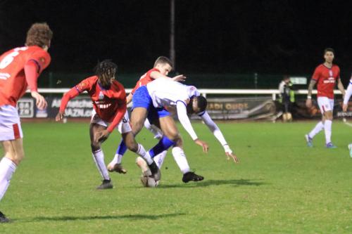 IMG 8390-Bayley-Brown-tries-to-get-between-Josh-Keeya-L-and-Mike-Atkinson