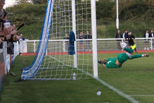 IMG 4281-Weymouth-keeper-Will-Buse-is-beaten-but-Alfie-Tucks-shot-hits-the-post