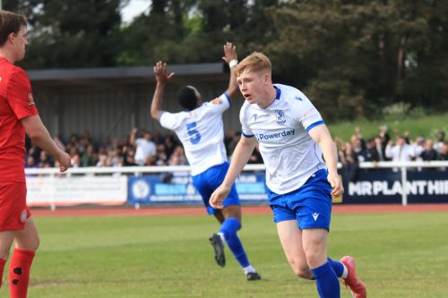 IMG 0002-Scorer-Cian-Dillon-and-Xavier-Benjamin-celebrate-the-Enfield-goal