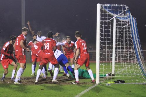 IMG 7203-Anointed-Chukwu-appeals-for-something-as-Welling-keeper-Rhys-Lovett-falls-on-the-loose-ball-but-nobody-else-seems-interested