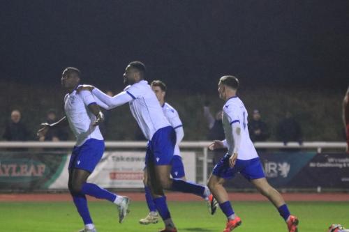 IMG 7293-Anointed-Chukwu-L-celebrates-his-goal-with-Bayley-Brown-Jack-Bates-R-and-Billy-Leonard-rear
