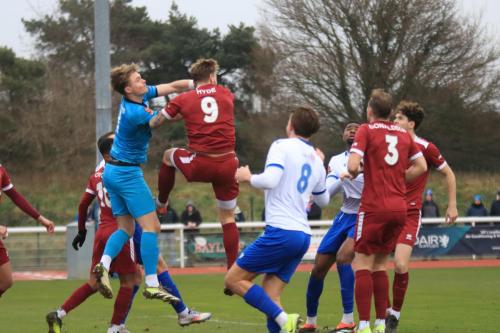 IMG 6215-Chelmsford-keeper-Ted-Collins-punches-clear