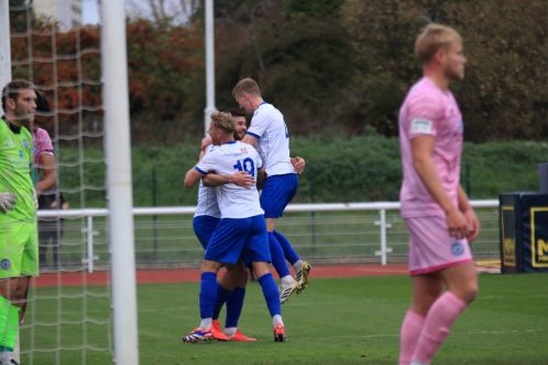 IMG 2482-Enfield-scorer-Henty-Hawkins-is-congratulated-by-ADam-Thompson-19-and-Hayden-Bullas-R