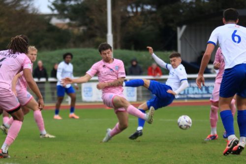 IMG 2507-Eastbournes-Laiith-Fairnie-clears-from-Ollie-Knight