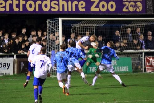 IMG 2971-Enfields-Adam-Thompson-wins-a-header