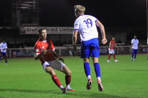 IMG 2094-Adam-Thompson-R-heads-the-ball-across-goal-to-set-up-the-second-Enfield-goal
