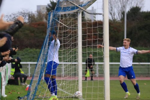 IMG 3092-Lamar-Reynolds-L-celebrates-the-first-of-his-three-goals-with-Cian-Dillon