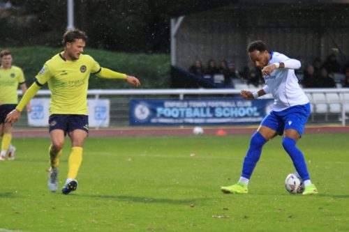 IMG 3138-Lamar-Reynolds-plays-an-airshot-before-recovering-to-score-his-and-Enfields-second-goal