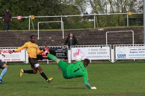 Cray-keeper-Darren-Behcet-makes-the-first-of-a-double-save-from-Corey-Whitely