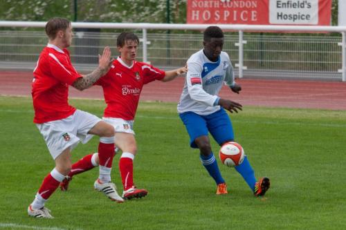 Leon Osei crosses for Hope...